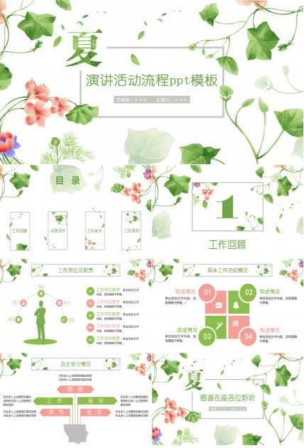 演讲活动流程ppt模板