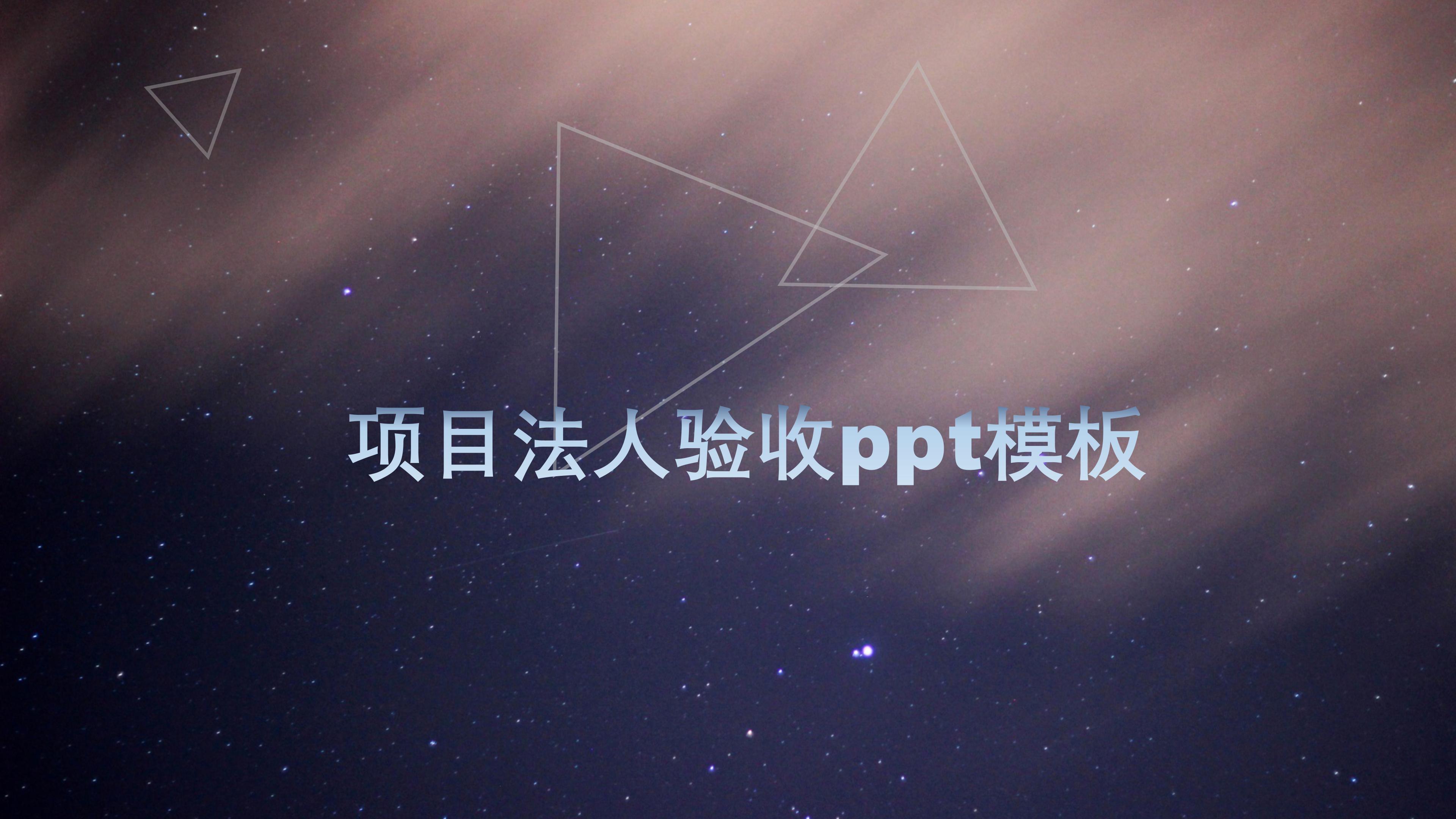 项目法人验收ppt模板