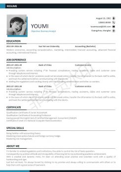 商业分析师英文求职简历