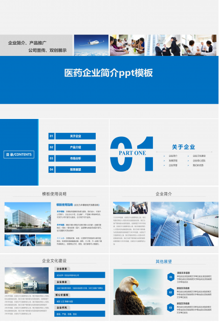 医药企业简介ppt模板