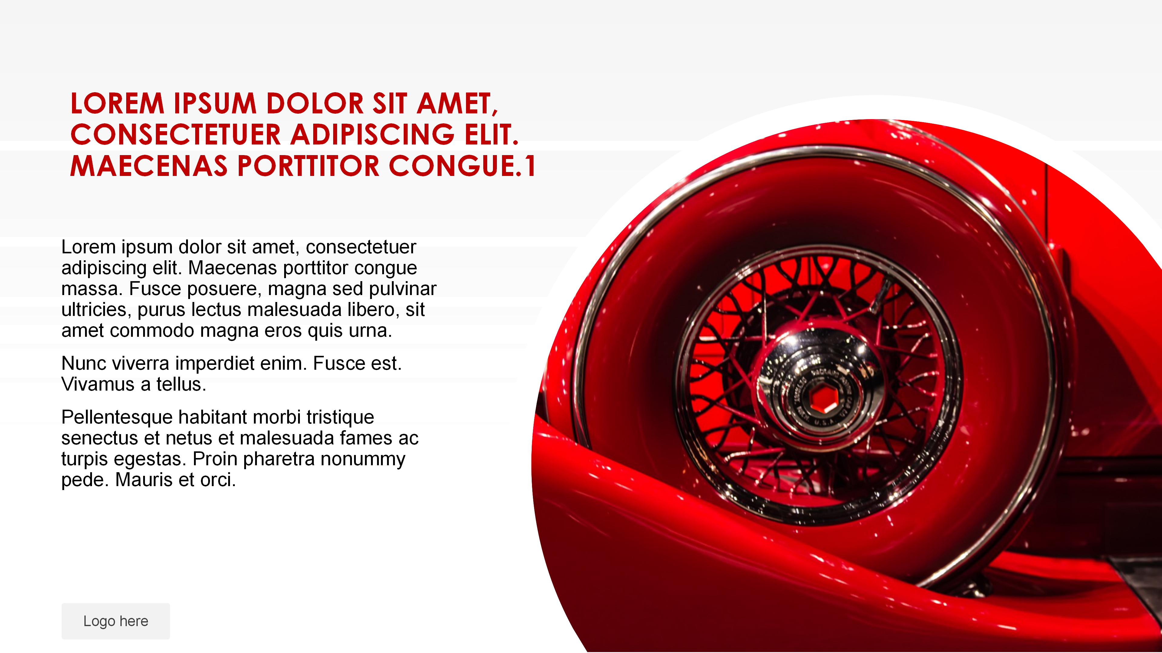 时尚欧美风红色精品PPT模板