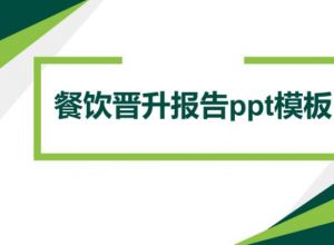 餐饮晋升报告ppt模板