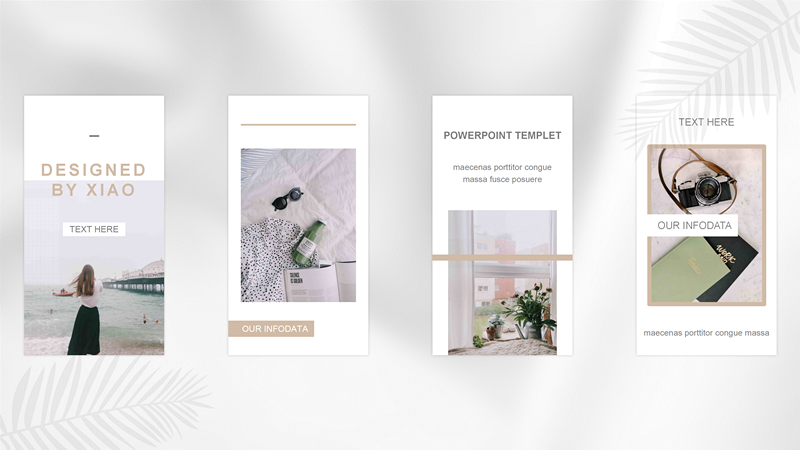 简洁文艺清新INS风PPT模板