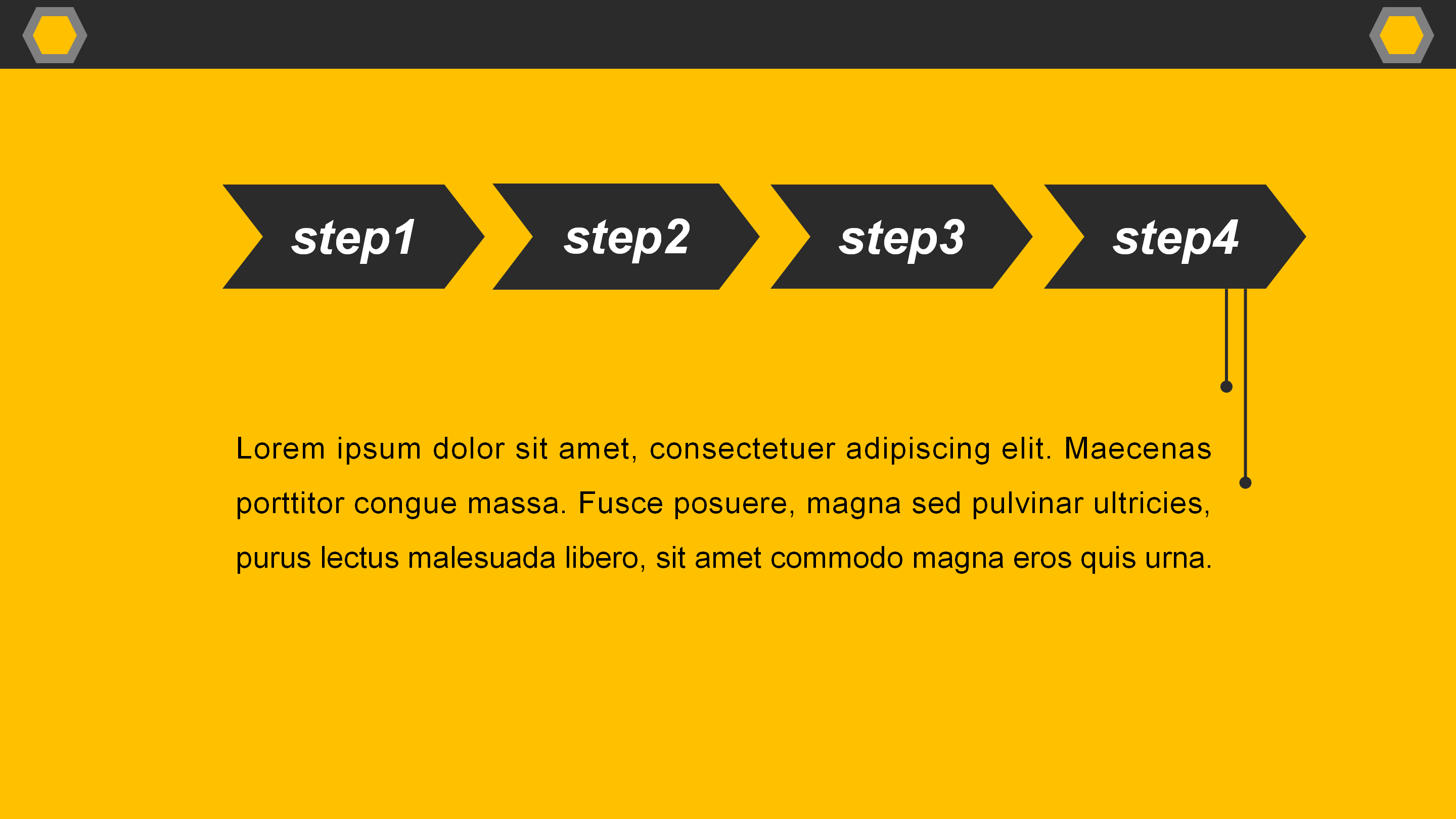 黄黑扁平化简约商务通用PPT模板