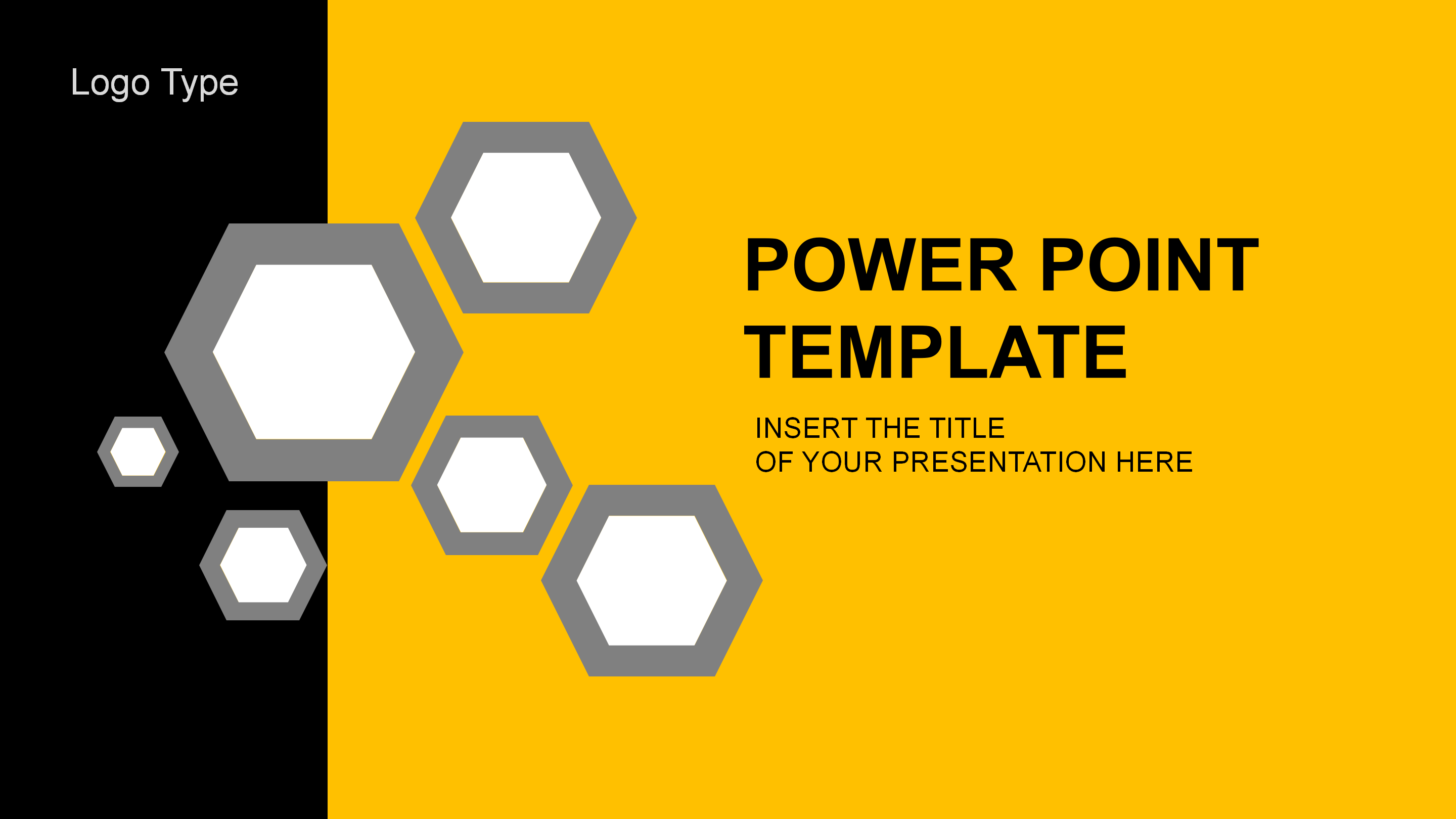 黄黑扁平化简约商务通用PPT模板