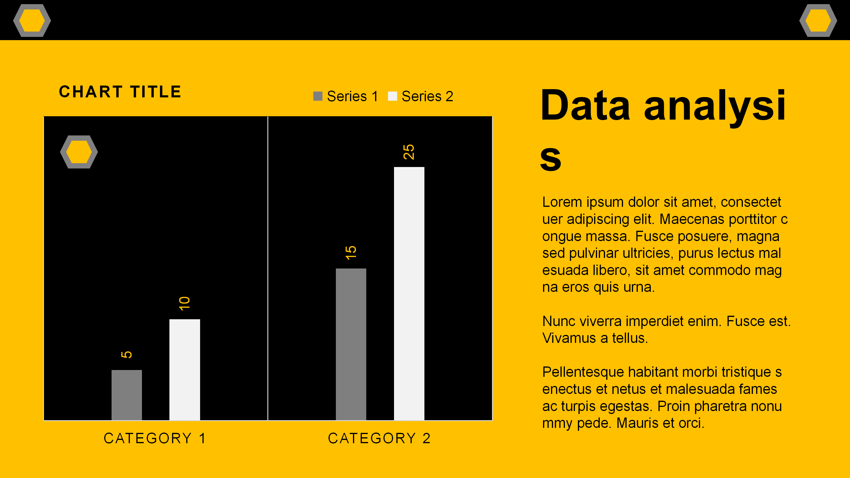 黄黑扁平化简约商务通用PPT模板