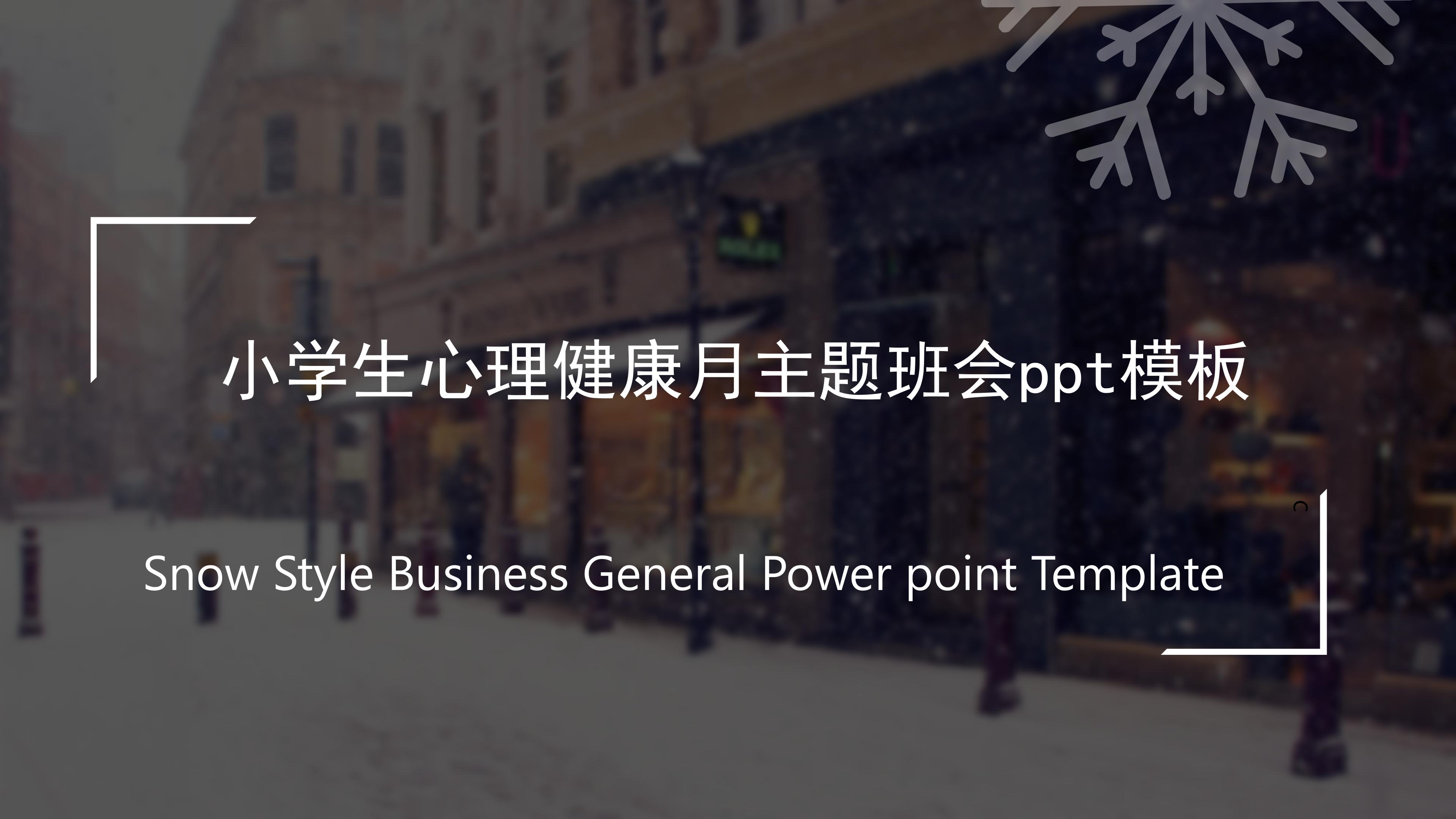 小学生心理健康月主题班会ppt模板