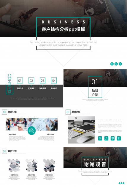 客户结构分析ppt模板