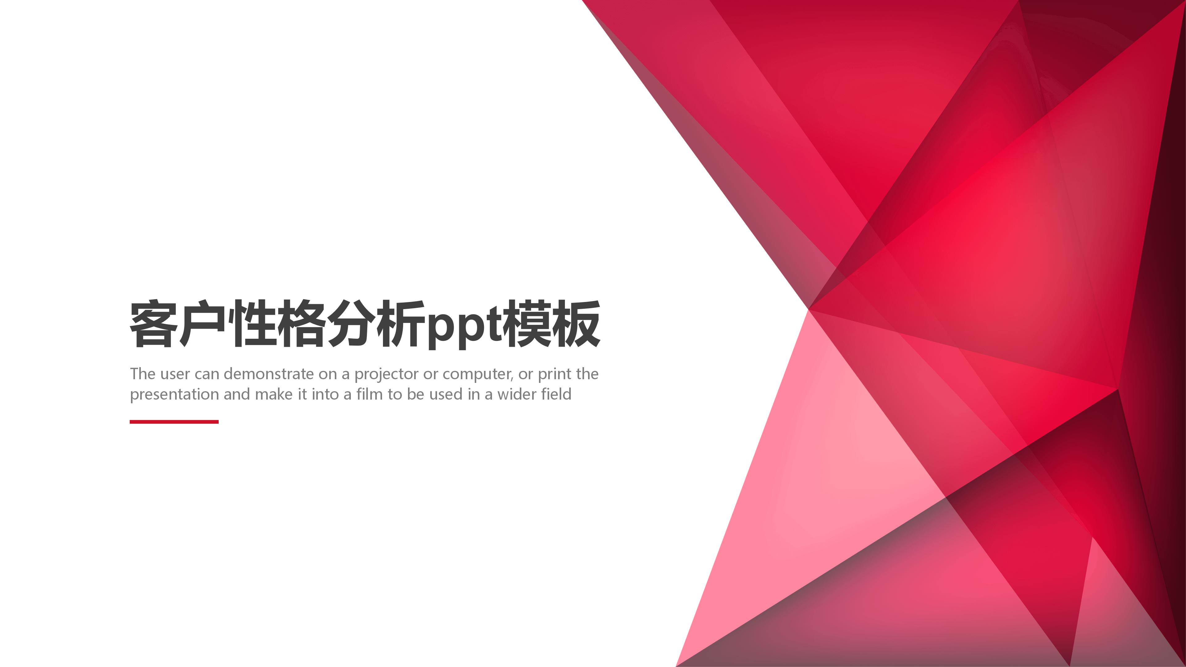 客户性格分析ppt模板