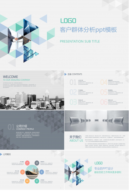 客户群体分析ppt模板