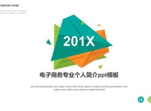 电子商务专业个人简介ppt模板