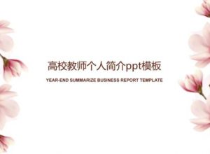 高校教师个人简介ppt模板