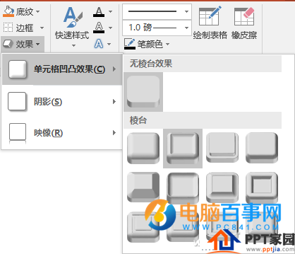 PPT表格怎么打造3D效果