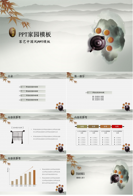 茶艺表演教育ppt模板