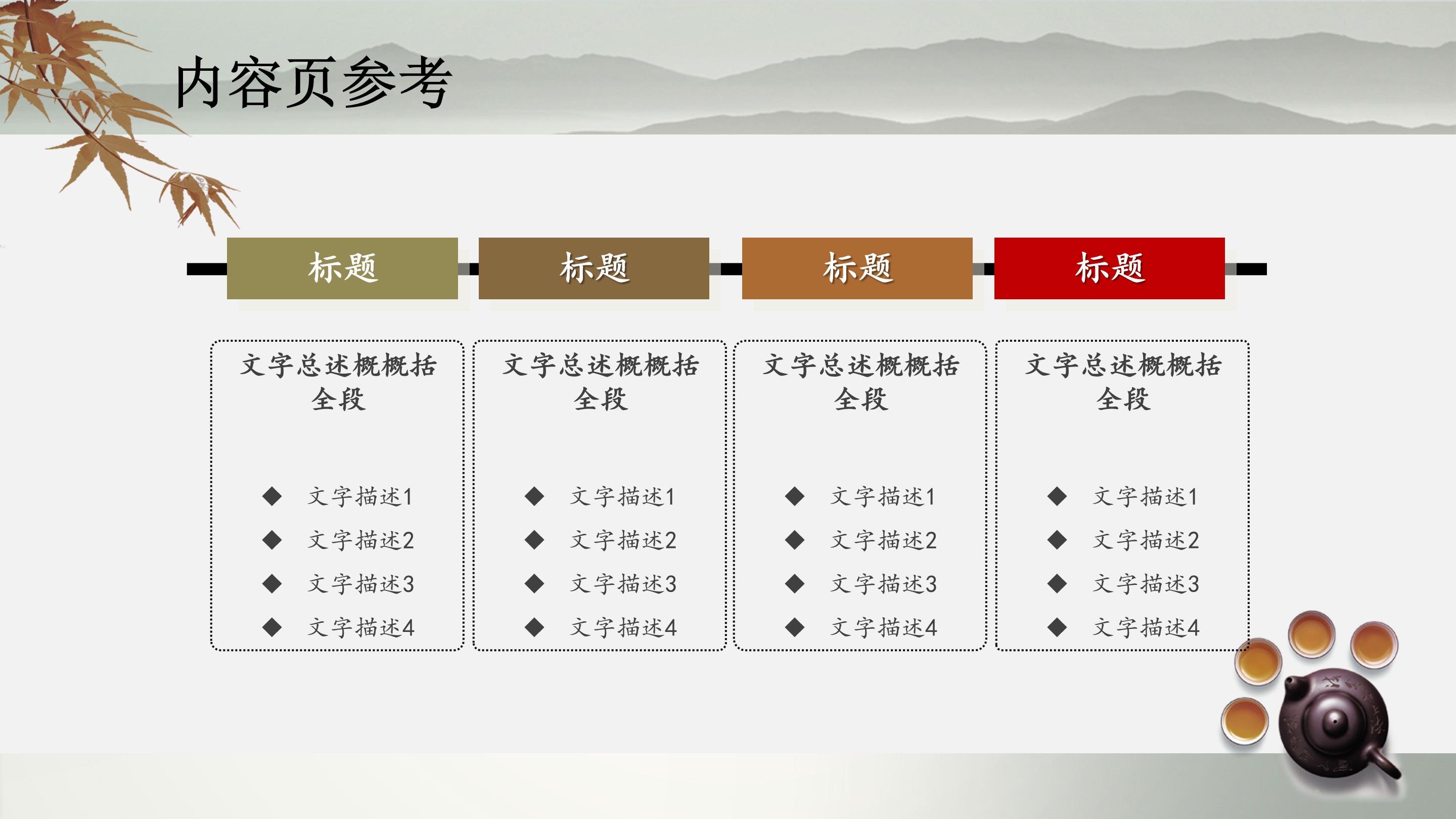 茶艺表演教育ppt模板