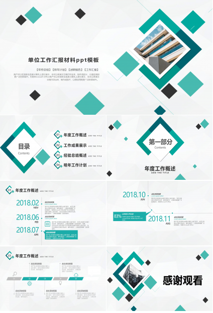 单位工作汇报材料ppt模板