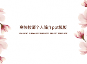 高校教师个人简介ppt模板