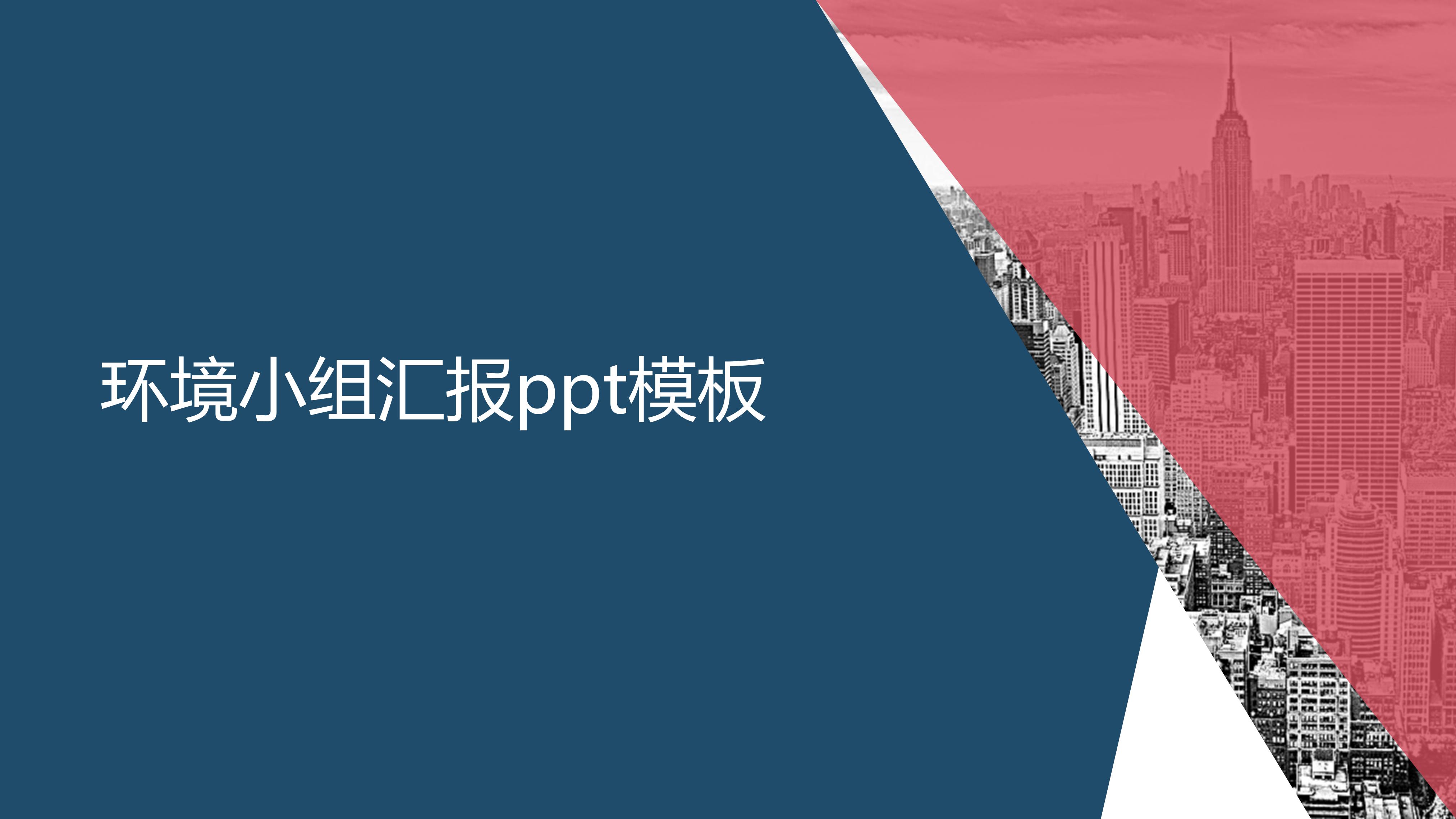 环境小组汇报ppt模板