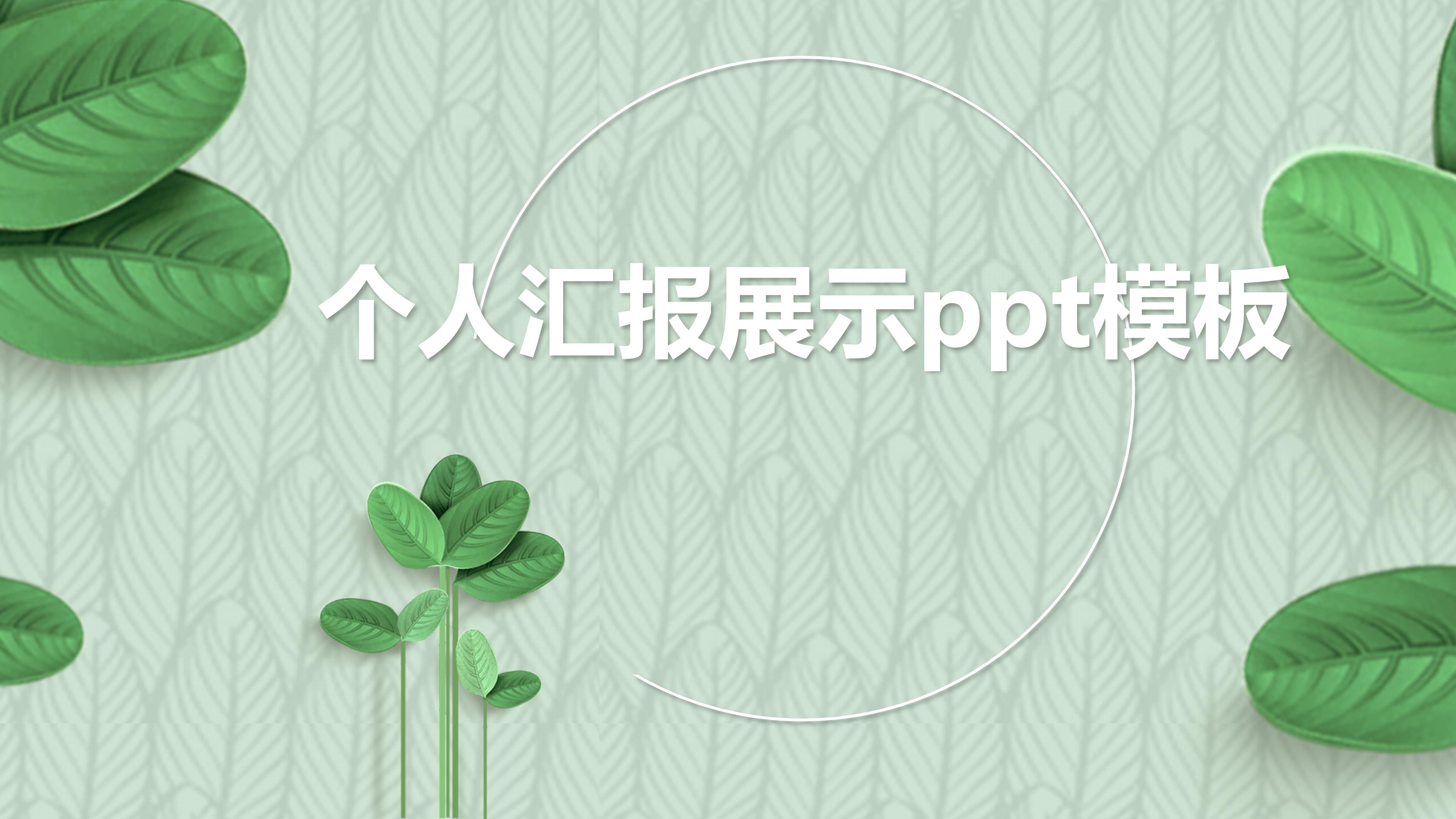 个人汇报展示ppt模板