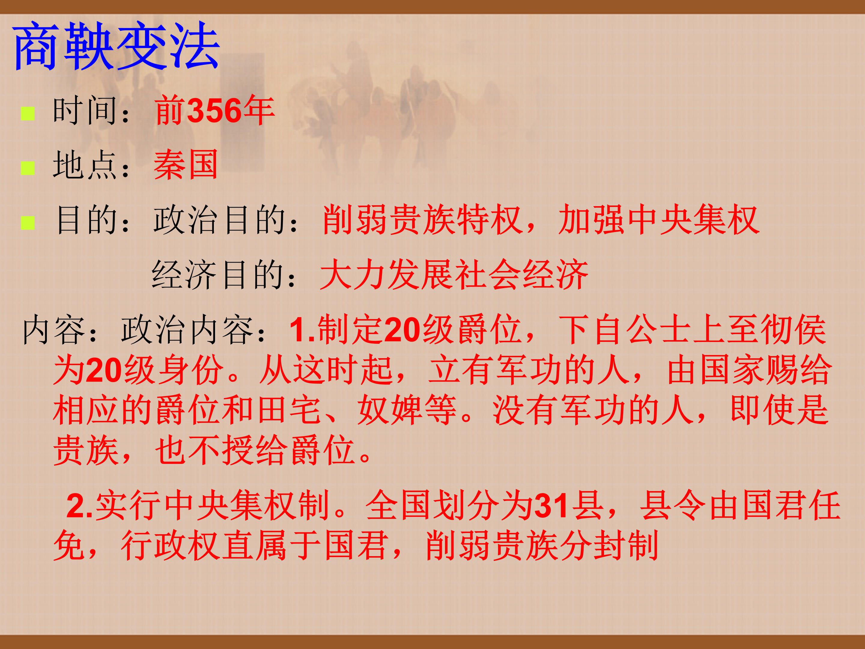 商鞅变法ppt课件 