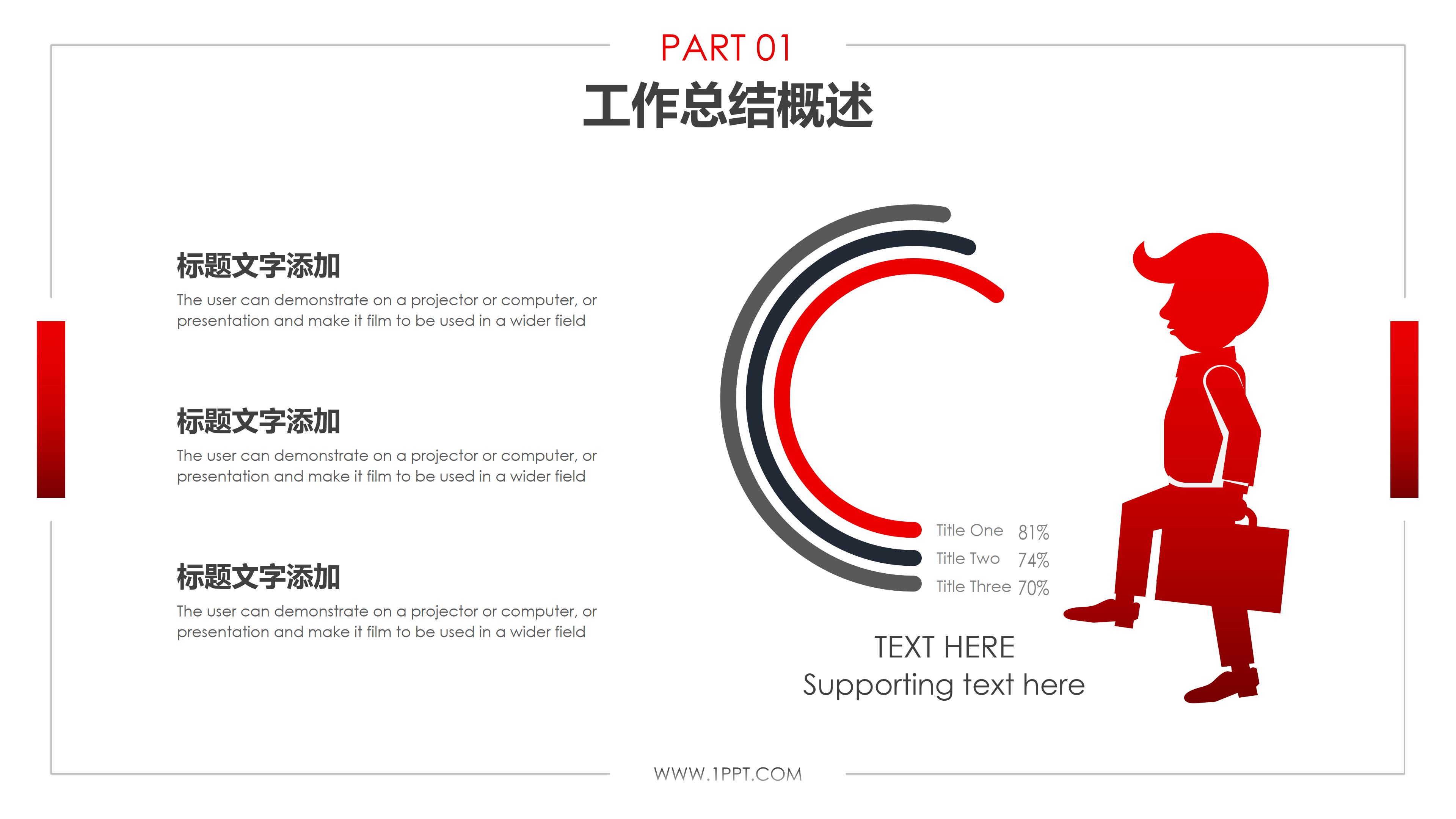 年度个人工作总结ppt范本ppt模板