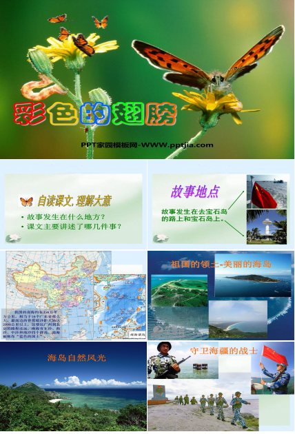 彩色的翅膀课件ppt模板