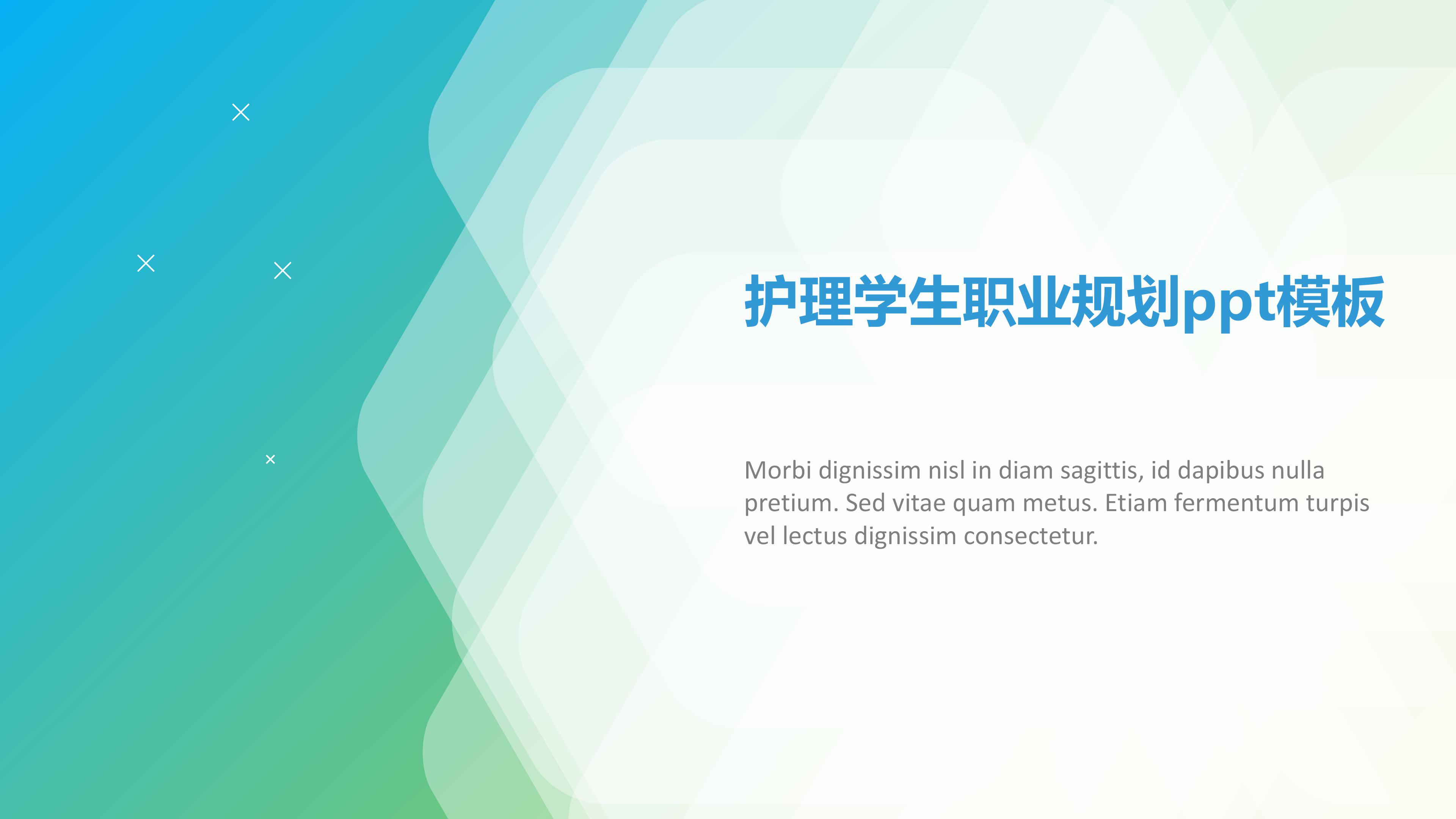 护理学生职业规划ppt模板