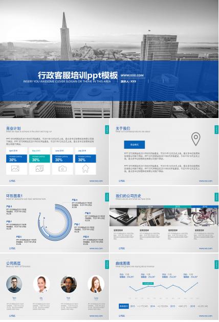 行政客服培训ppt模板