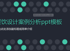 餐饮设计案例分析ppt模板