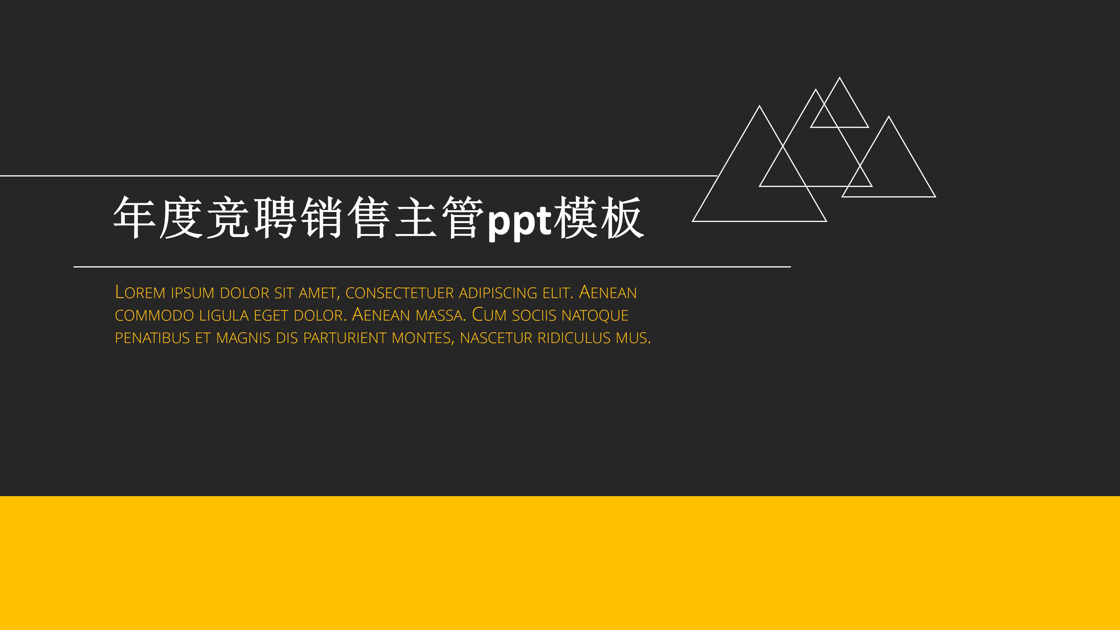 年度竞聘销售主管ppt模板