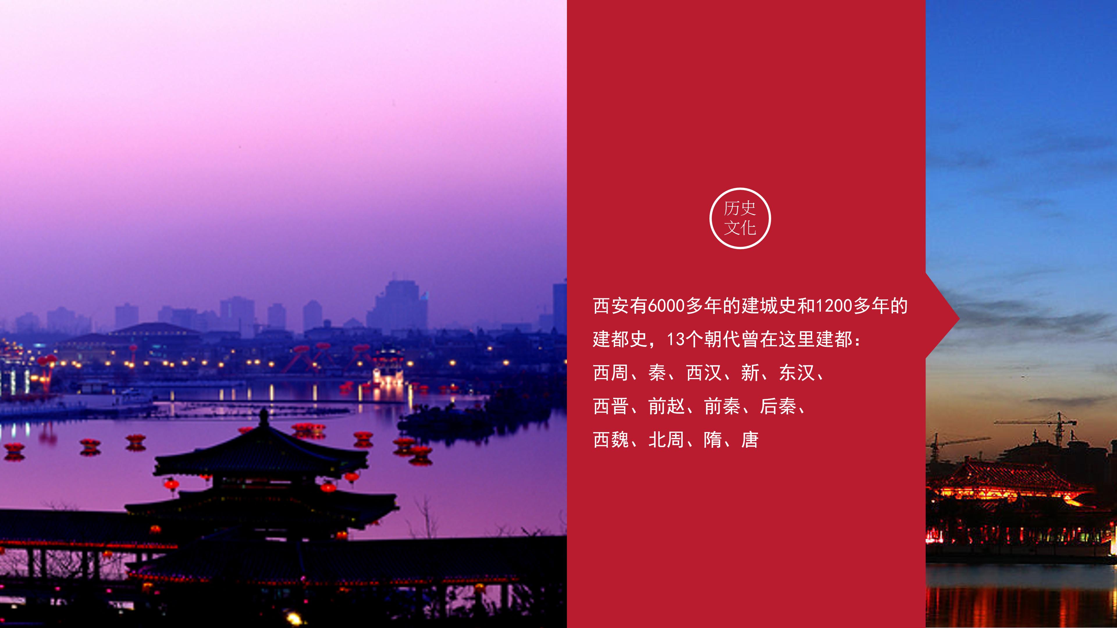 西安历史发展ppt模板