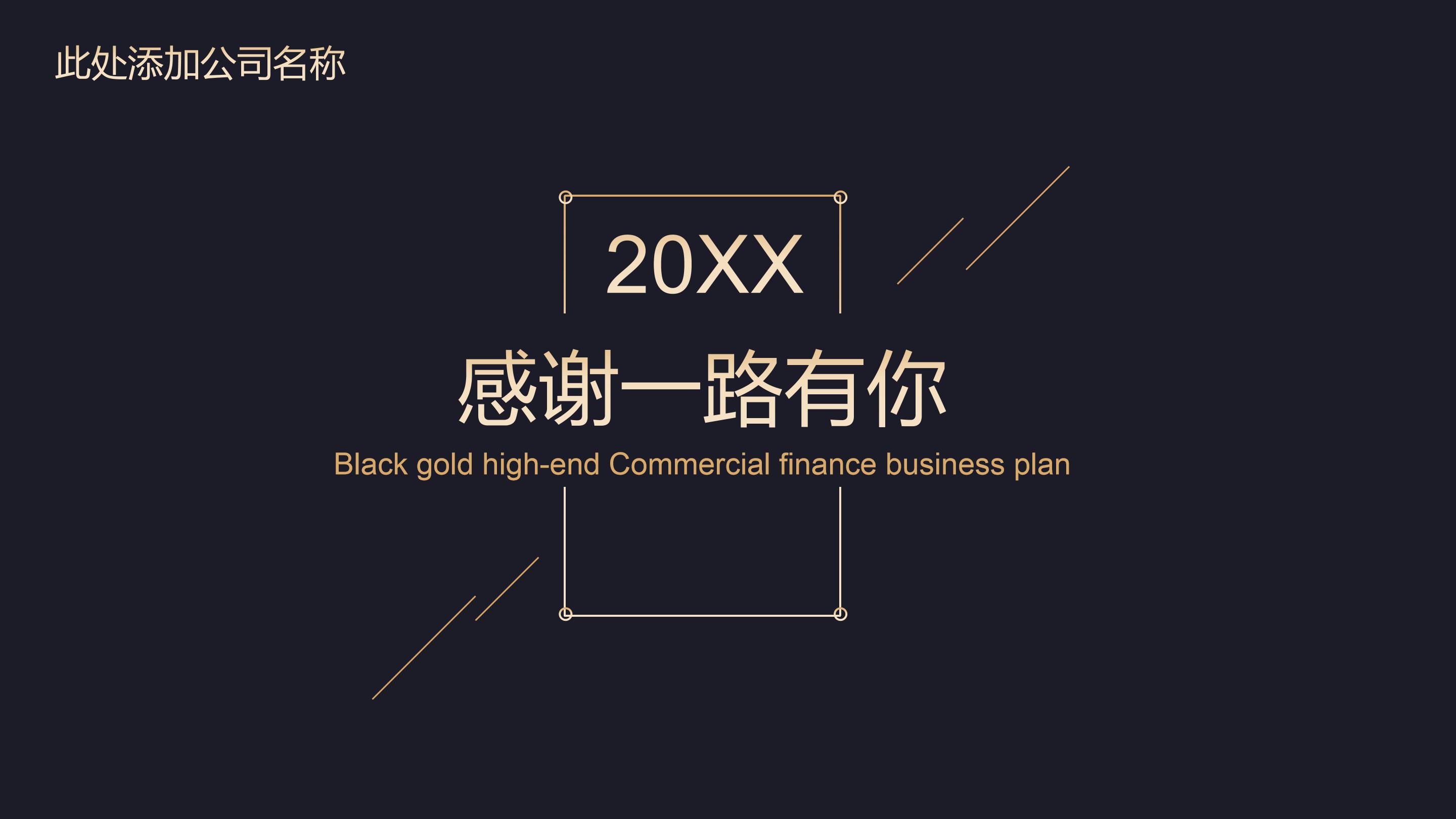 黑金商业计划书ppt模板