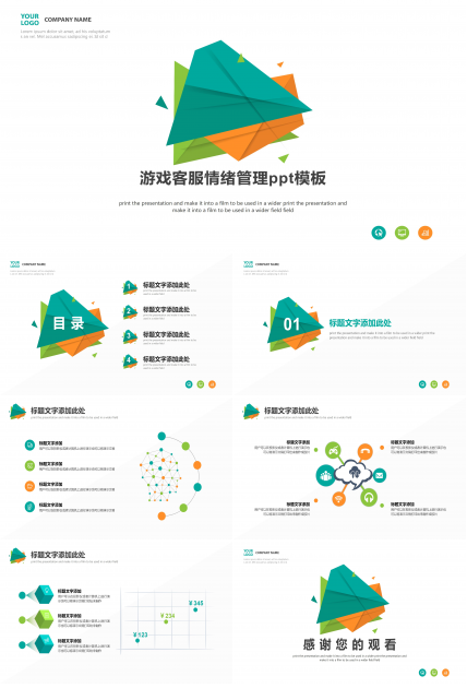 游戏客服情绪管理ppt模板