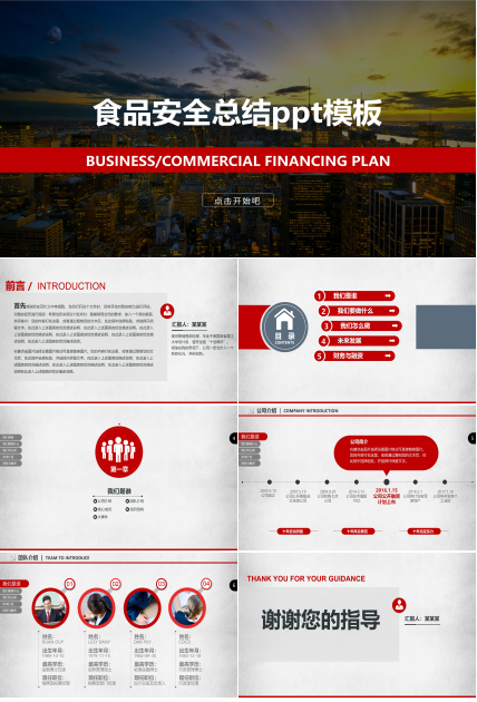食品安全总结ppt模板