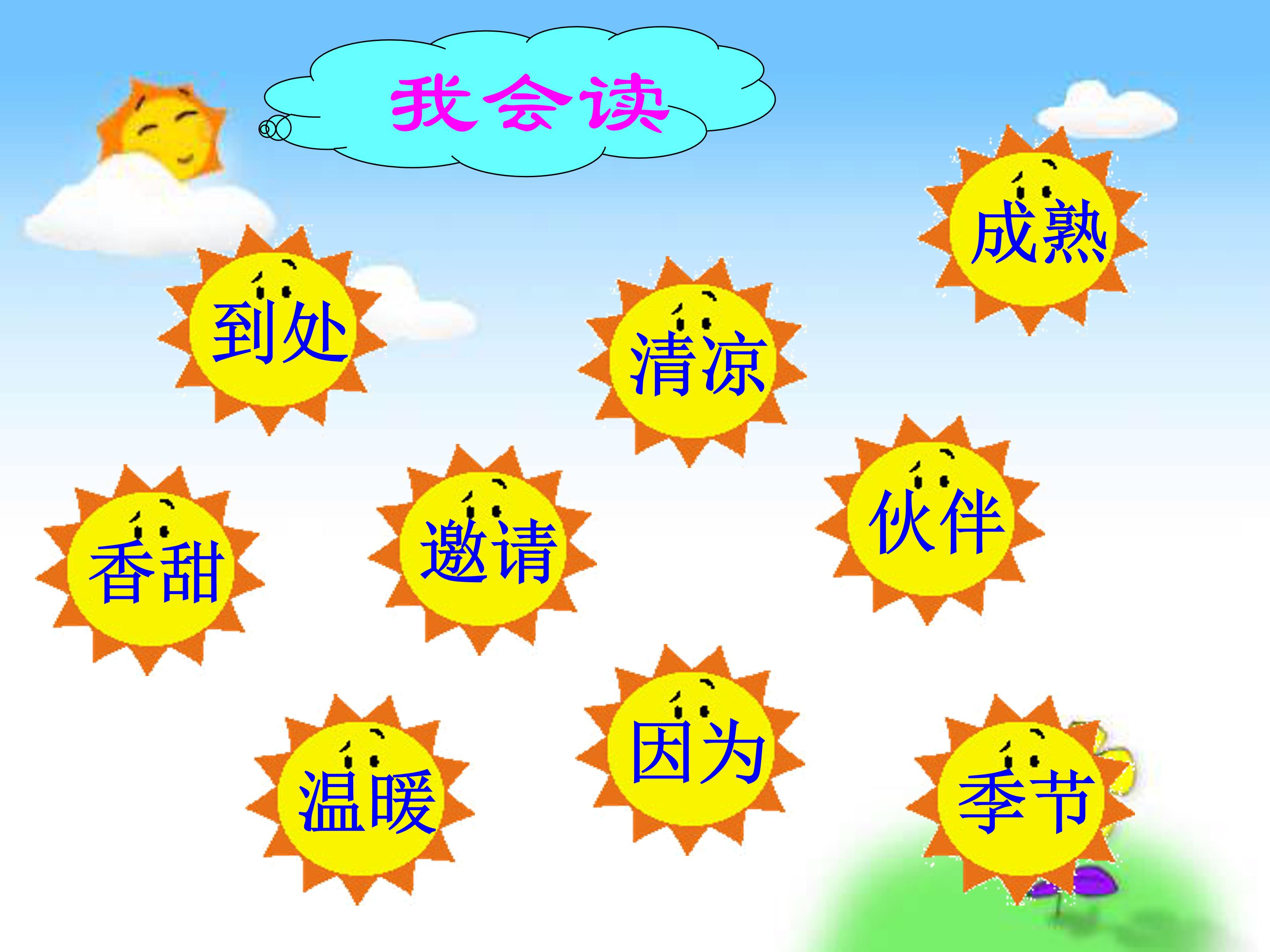 四个太阳ppt模板 