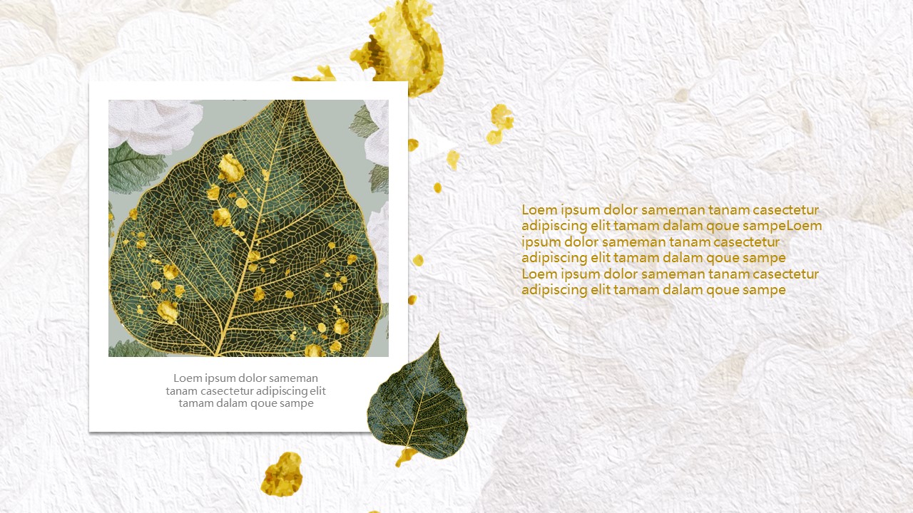 优品银杏叶ppt模板 