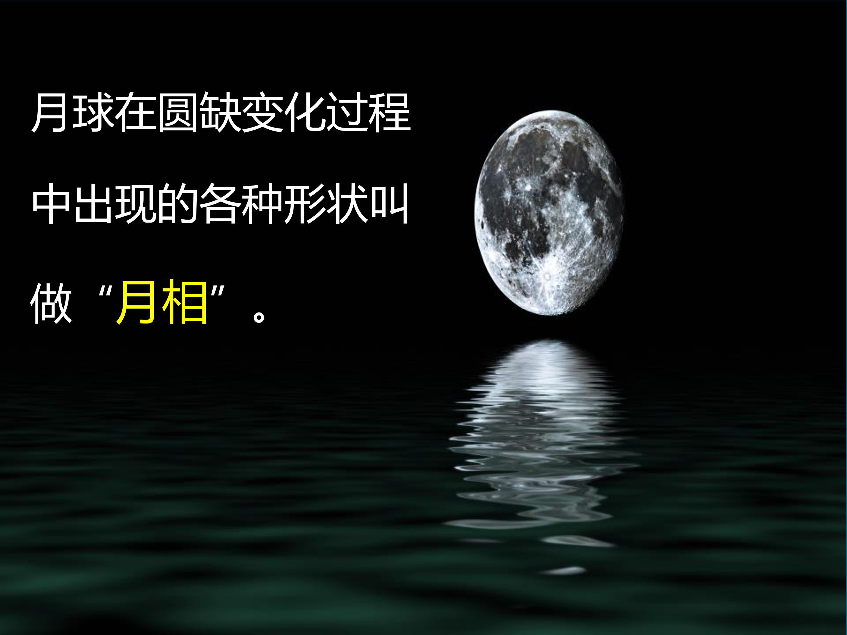 小学月相变化ppt 模板