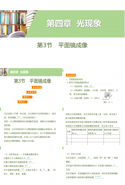 平面镜成像的ppt课件模板