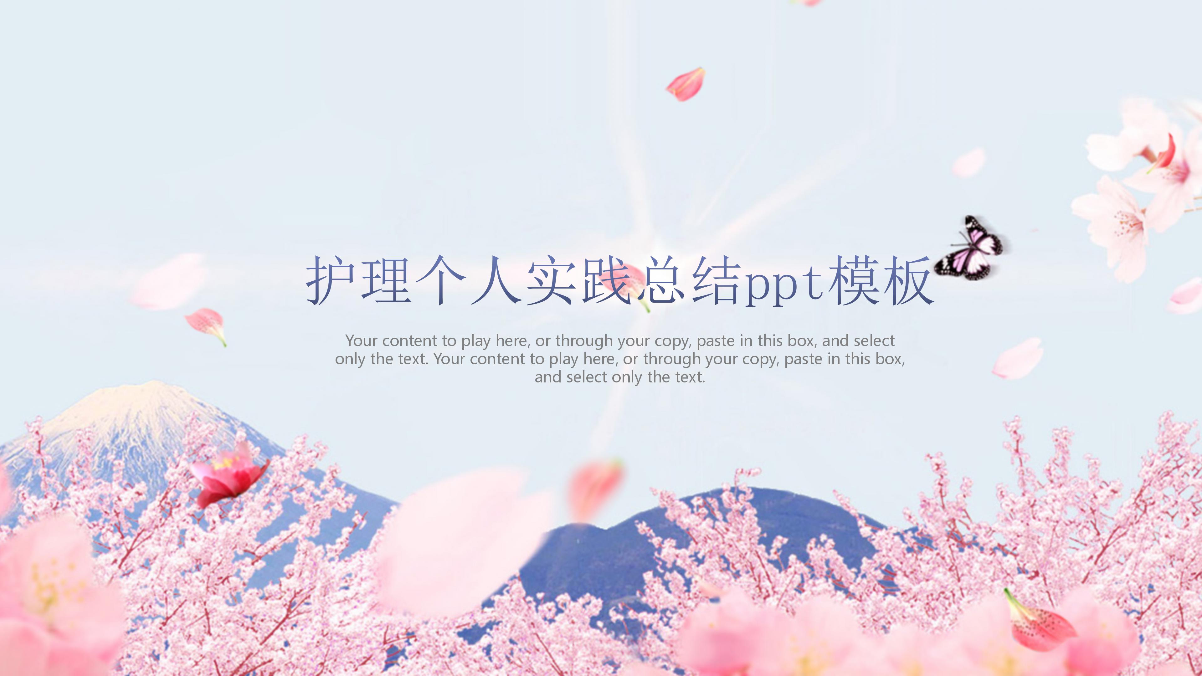 护理个人实践总结ppt模板