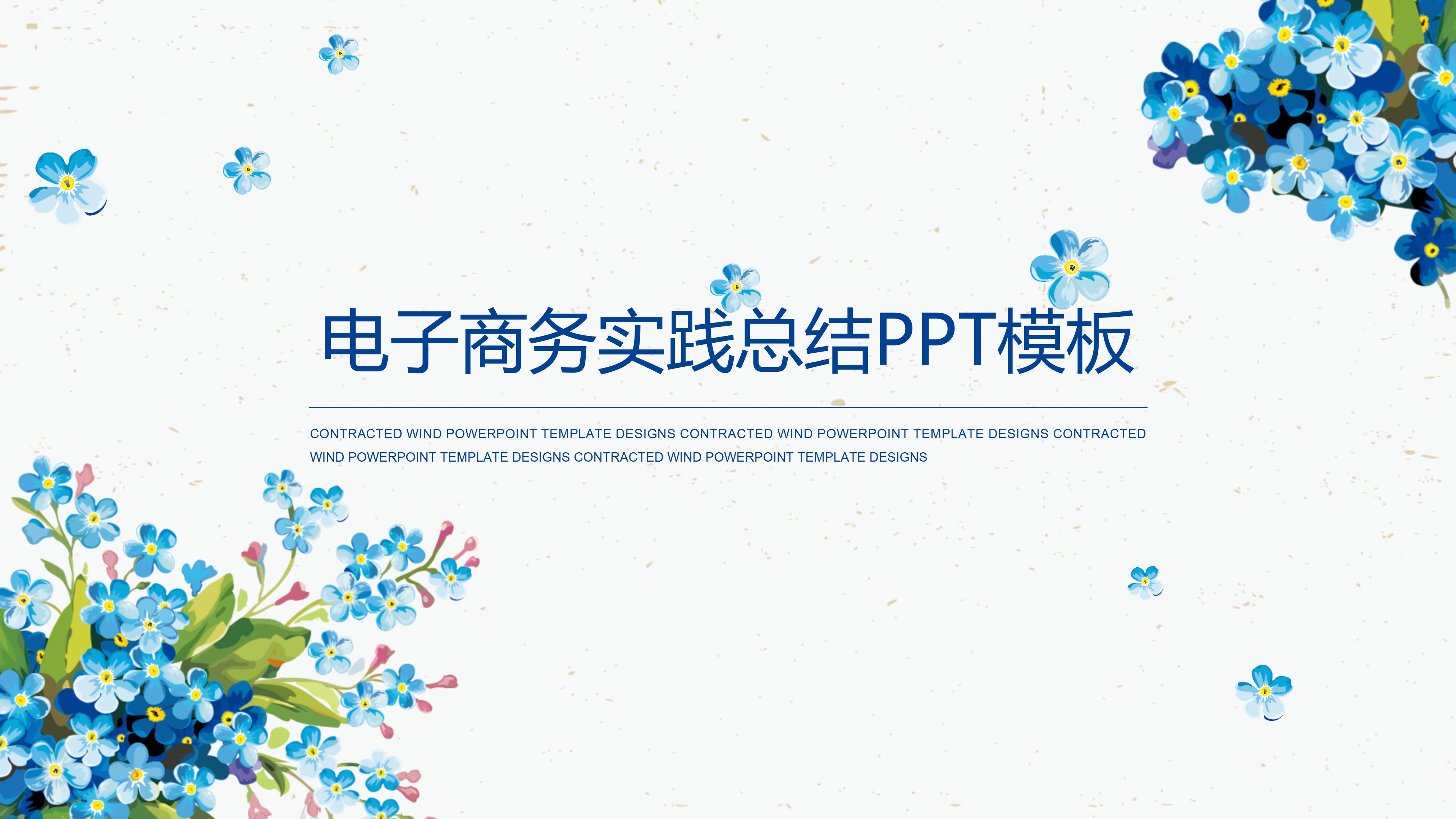 电子商务实践总结ppt模板