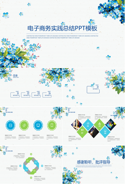 电子商务实践总结ppt模板