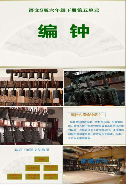 编钟的ppt课件模板