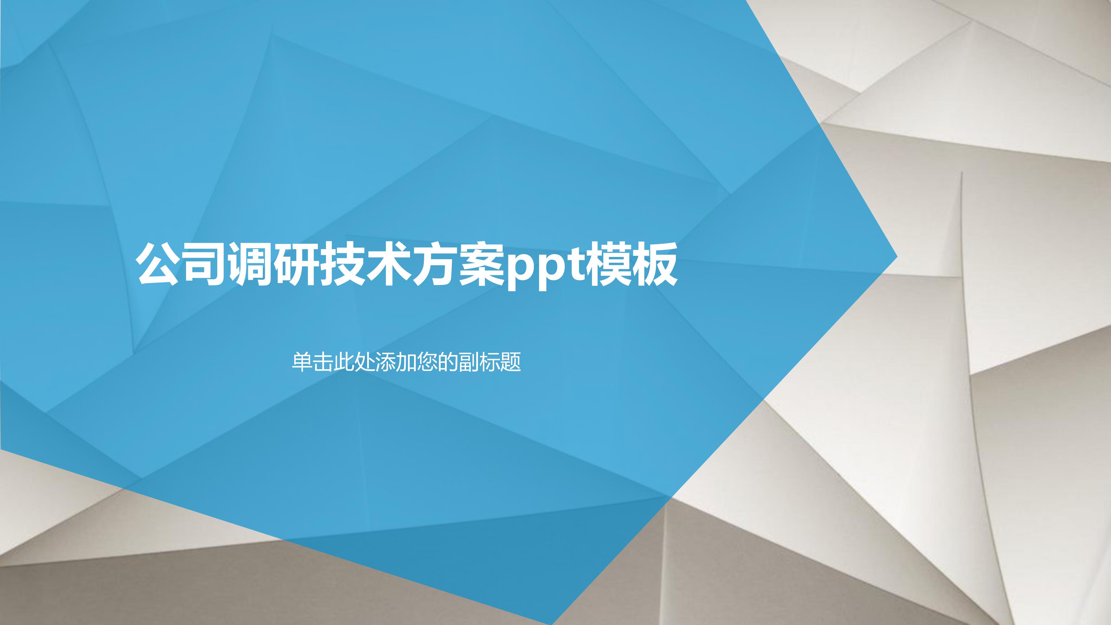 公司调研技术方案ppt模板