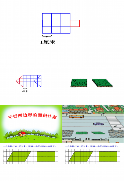 人教版平行四边形的面积ppt模板