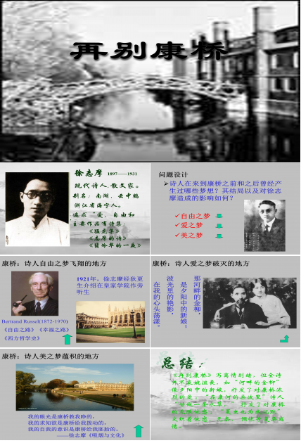 再别康桥优秀ppt模板