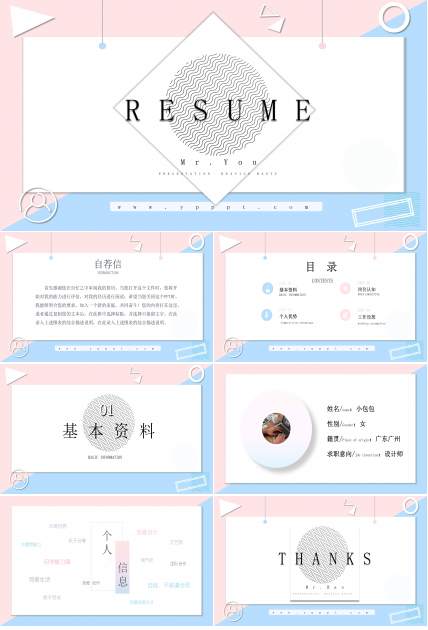 个人履历表模板ppt