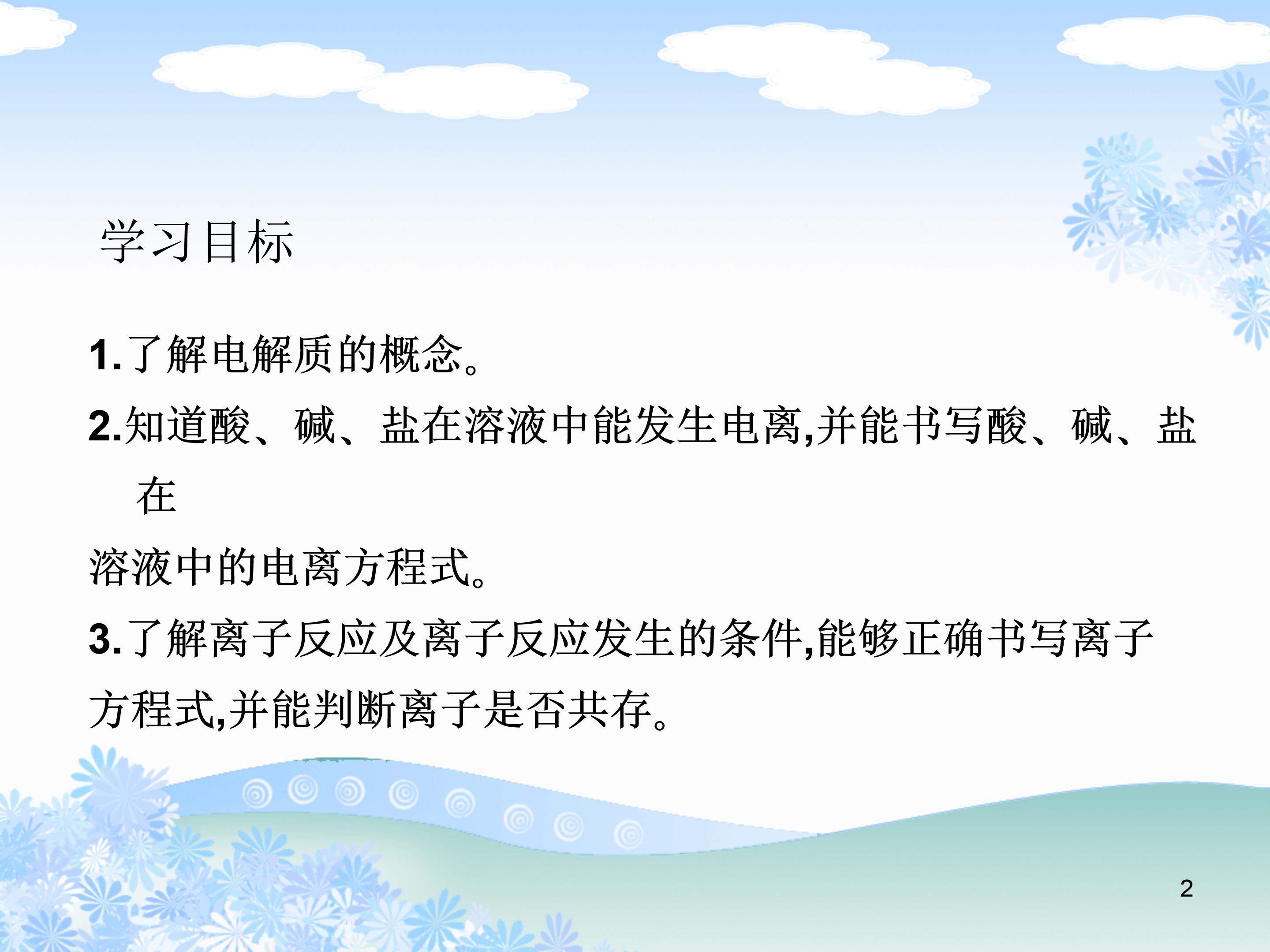 离子反应ppt模板