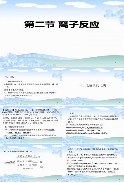 离子反应ppt模板