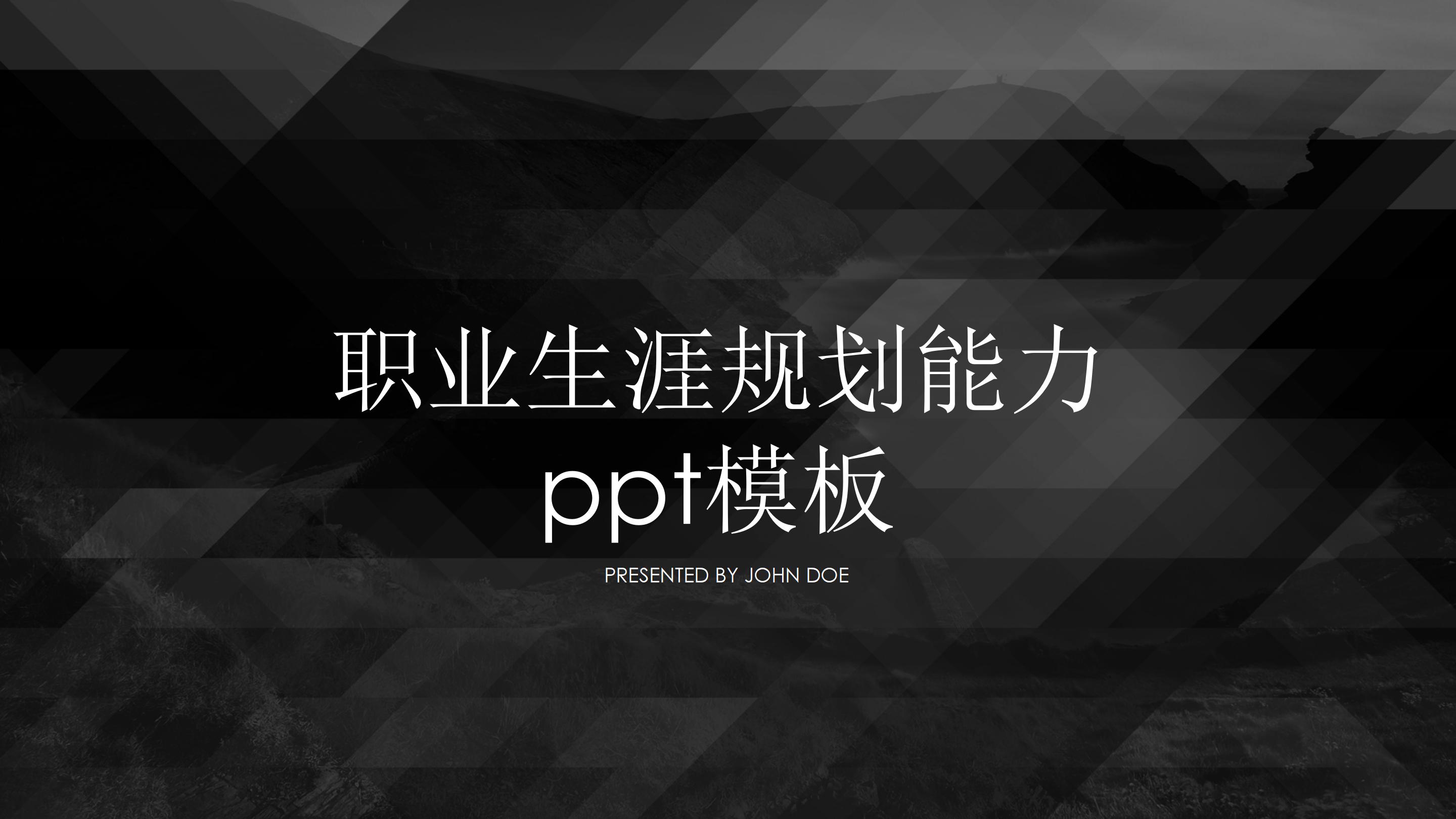 职业生涯规划能力ppt模板