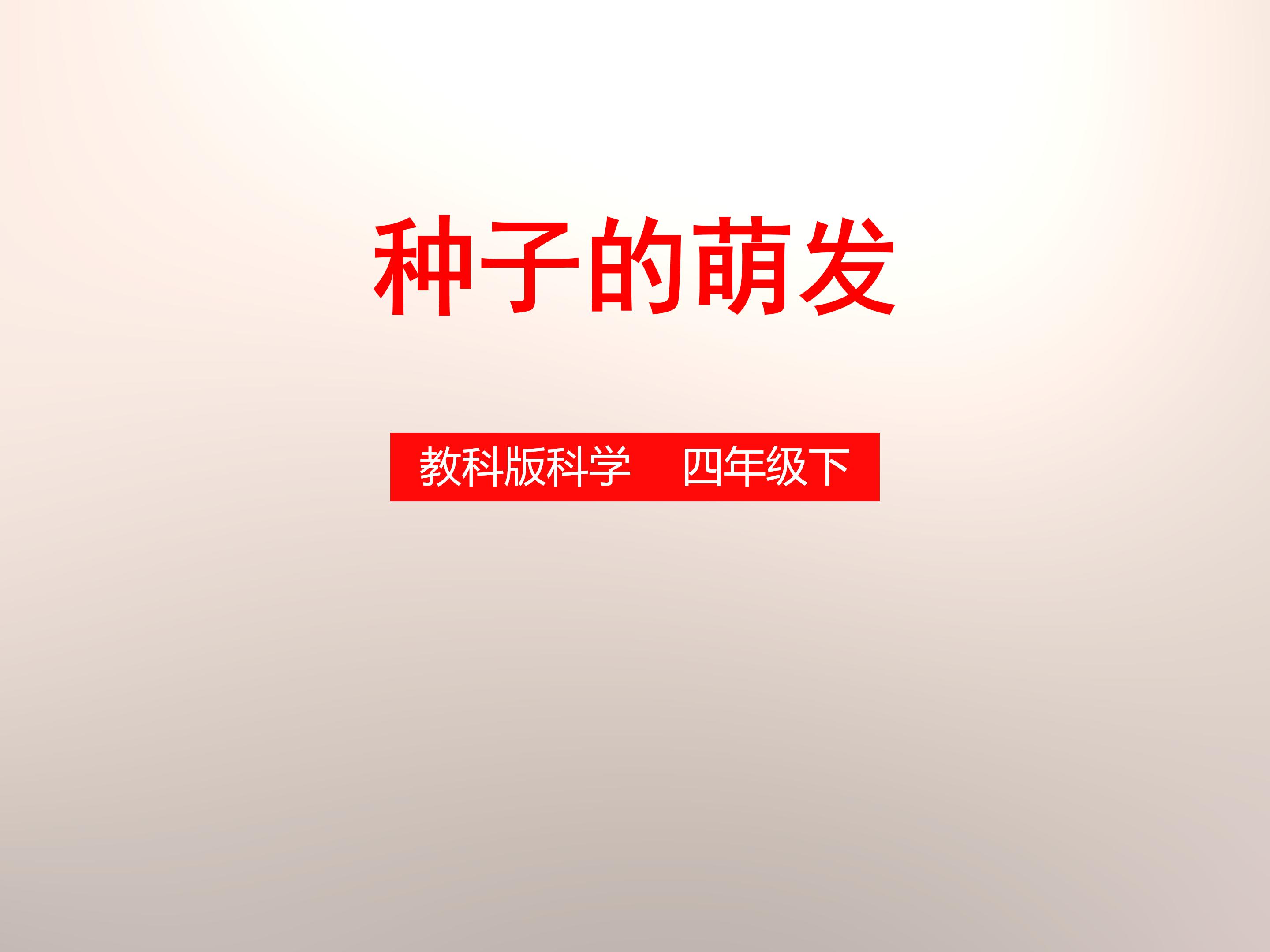 种子的萌发条件ppt模板